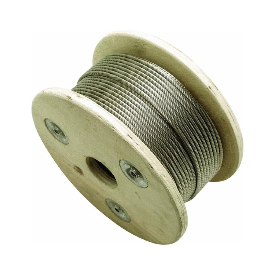 100FT 1/4 Inch Stainless Steel Cable - 6400lb Strength Aircraft Wire Rope With Clamps & Thimbles
